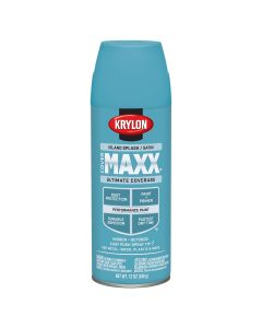 Krylon Covermaxx Paint+Primer; Satin Island Splash; 12 oz. Aerosol