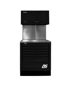 Homak Mfg. CTS Set 36 in. with Solid Back Splash, Black