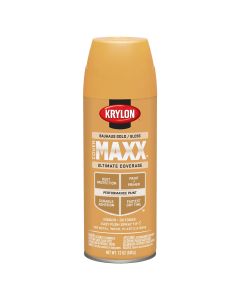 Krylon Covermaxx Paint+Primer; Gloss Bauhaus Gold; 12 oz. Aerosol