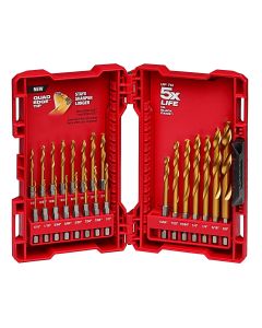 SHOCKWAVE? RED HELIX? Titanium Drill Bit Set - 23 PC