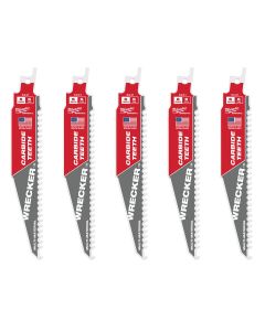 MLW48-00-5541 image(0) - 6" 6 TPI THE WRECKER™ with Carbide Teeth SAWZALL® Blade 5PK