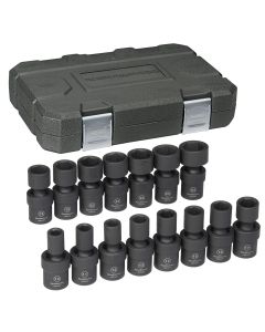 KDT84939 image(0) - 15PC. 1/2" DR MM UNIV IMP SOC SET