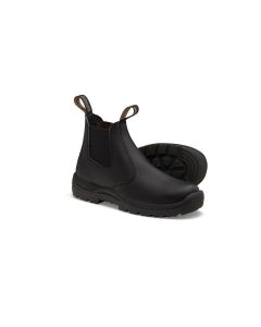 BLU491-040 image(0) - Blundstone 491 Soft Toe Elastic Side Slip-on Boot, Water Resistant, Kick Guard, Black