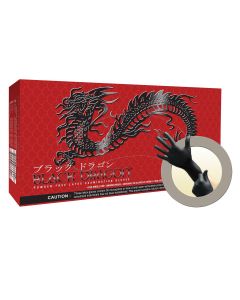 MFXBD1003PF-L image(0) - BLACK DRAGON LATEX EXAM GLOVES L