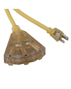 Bayco OSHA NRTL Compliant 50 ft. Extension Cord w/ Lighted End and 3 Outlets - 15 Amp