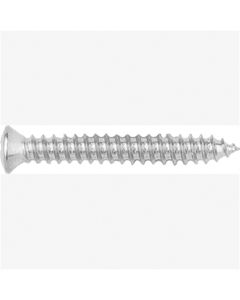 Phillips Oval Head Sheet Metal Screws Size: 8 x 1-1/4", Head Size: #6, Finish: Chrome, Qty: 100