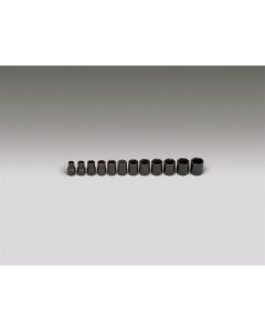3/8" Drive 12 Piece Set - 6-Point Standard Metric Impact Sockets, 8mm - 19mm