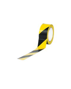 Safety Hazard Stripe Vinyl Tape, Black & Yellow, 6mil x 3" x 36 yards