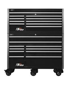 60" HXL Pro 9-Drawer Top Chest and 10-Drawer Roller Cabinet Combo. - Black