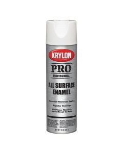 Krylon Professional All-Surface Enamel Paint; Flat White; 15 oz. Aerosol