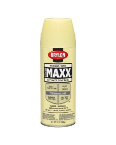 Krylon Covermaxx Paint+Primer; Satin Meringue; 12 oz. Aerosol