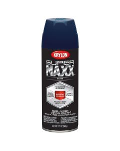 Krylon Supermaxx Paint+Primer; Gloss Regal Blue; 12 oz. Aerosol