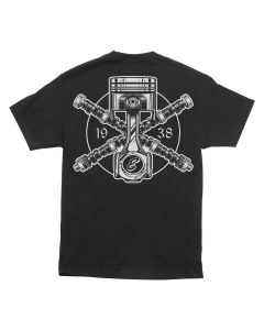 Edelbrock Cam Cross Black T-Shirt, Large