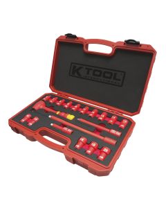 19 Piece 3/8" Drive 6 Point Insulated Socket Wrench Set