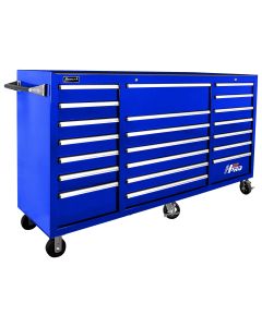 Homak Mfg. 72 in. H2Pro Series 21 Drawer Rolling Cabinet, Blue