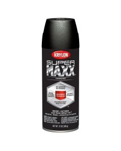 Krylon Supermaxx Paint+Primer; Hammered Black; 12 oz. Aerosol