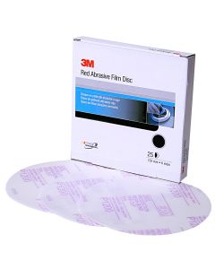 3M Red Adhesive Hookit Film Disc, 6", P1500 Grit, 25 Per Box