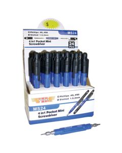 24pc Mini 4in1 Screwdrver Dspl