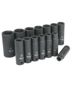 Titan 14-Piece 1/2 in. Drive Metric Deep Impact Socket Set