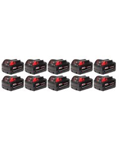 Milwaukee 10-Pack of M18 REDLITHIUM XC5.0 Extended Capacity Batteries