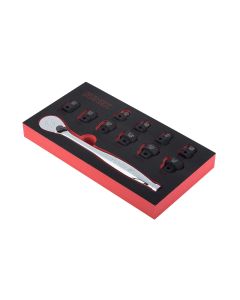 Sunex Tools 11-Piece 3/8 in. Drive Low Profile Impact Socket Set, Fractional SAE