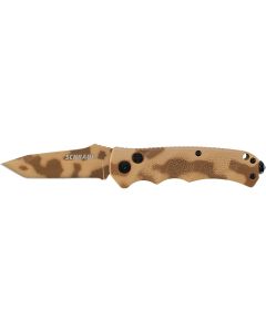 Schrade Push Button Lock Folding Knife Tanto Blade
