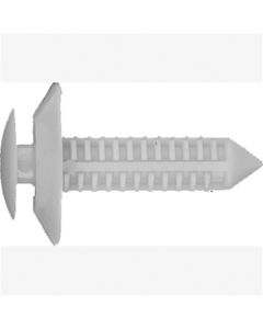 Door Trim Panel Retainers, Natural Nylon, Size: 1/4" (6.4mm), Stem: 1", Head: 3/4", Qty: 100