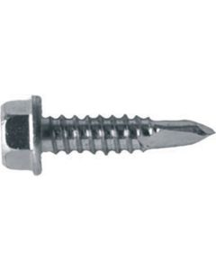 Indented Hex Head Teks Screws, Size: 8 x 1/2", Head Size: 1/4", Finish: Zinc, Qty: 100