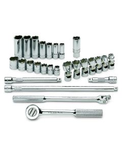 27 pc. 3/8" Drive 6-Point Std & Deep SAE Socket Set