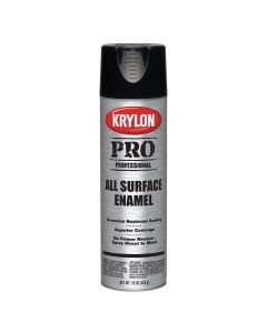 Krylon Professional All-Surface Enamel Paint; Gloss Black; 15 oz. Aerosol