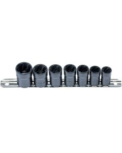 3/8? Drive 7 Piece Twist Socket Oil Drain Plug Removal System