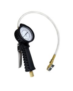 Dial Tire Inflator W/ Stainless Hose - 0-65psi