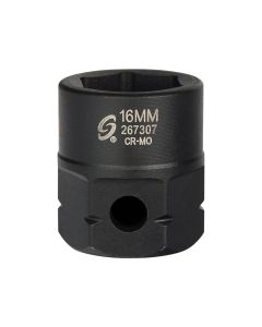 Sunex Tools 1/2 in. Drive 6-Point Low Profile Impact Socket w/ Hex Shank, 16 mm