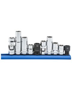 10-Piece 1/4" and 3/8" Drive 12mm Socket Set