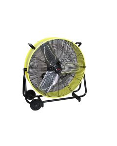 24" Direct Drive Tilting Industrial Drum Fan, Safety Yellow