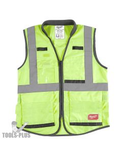 Milwaukee Hi-Vis Yellow Performance Safety Vest, Size XXL/XXXL