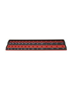 1/2 in. Fractional SAE Fractional Peg Socket Holder, Red