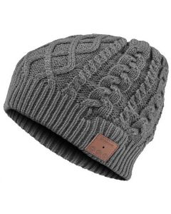 Bluetooth Cable Knit Beanie - Grey