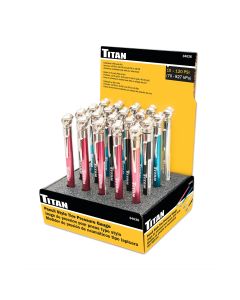 20-Piece Pencil Tire Gauge 10-120 PSI, Counter Display
