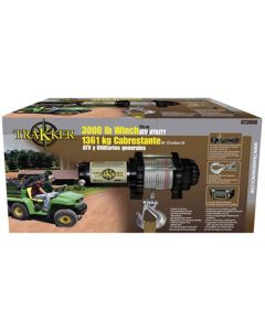 Winch, 12 Volt, 3000 lb Single Line Rated Pull, Power In and Out, Hand Held Remote, 50' x 3/16" Wire