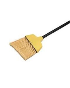 Small Head Angle Broom, with Flagged Synthetic Bristles, 48 in. Long Steel Handle