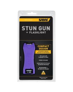 SABRE Purple Dual Capacitor Stun Gun w Flashlight