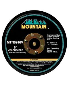 MTN6916V image(0) - VELCRO BACKING PAD 6" 5/16"X24 THREAD STUD