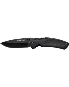 Schrade Liner Lock Folding Knife Drop Point Blade Aluminum Handle