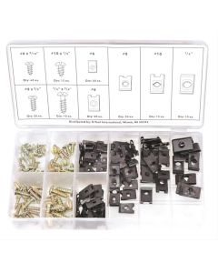 KTI00084 image(0) - 170-Piece U-Clip and Screw Assortment Kit