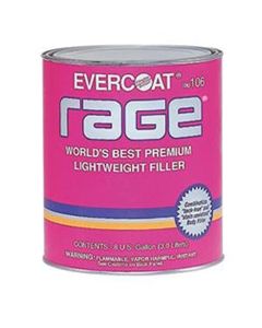 Rage Premium Lightweight Body Filler, Quart