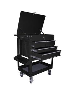KTI75145 image(0) - Heavy Duty 4-Drawer Service Cart, Black