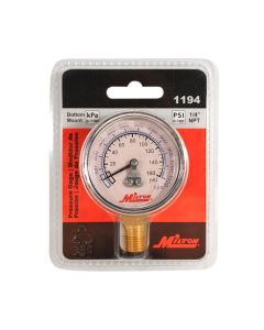 MIL1194 image(0) - Gage 1/4" NPT, 0-160 PSI - Bottom Mount