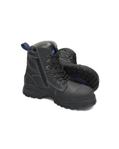 BLU997-130 image(0) - Blundstone 997 Steel Toe Lace Up Side Zip, Water Resistant, Bump Cap, Black