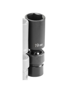 GRE1019UMD image(0) - SOC 19MM 3/8D IMP UNIV 6PT DP BLK